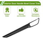 Interior Door Handle Bowl Cover Trim for Mazda CX-5 (2017–2023) Carbon Fiber Black ABS