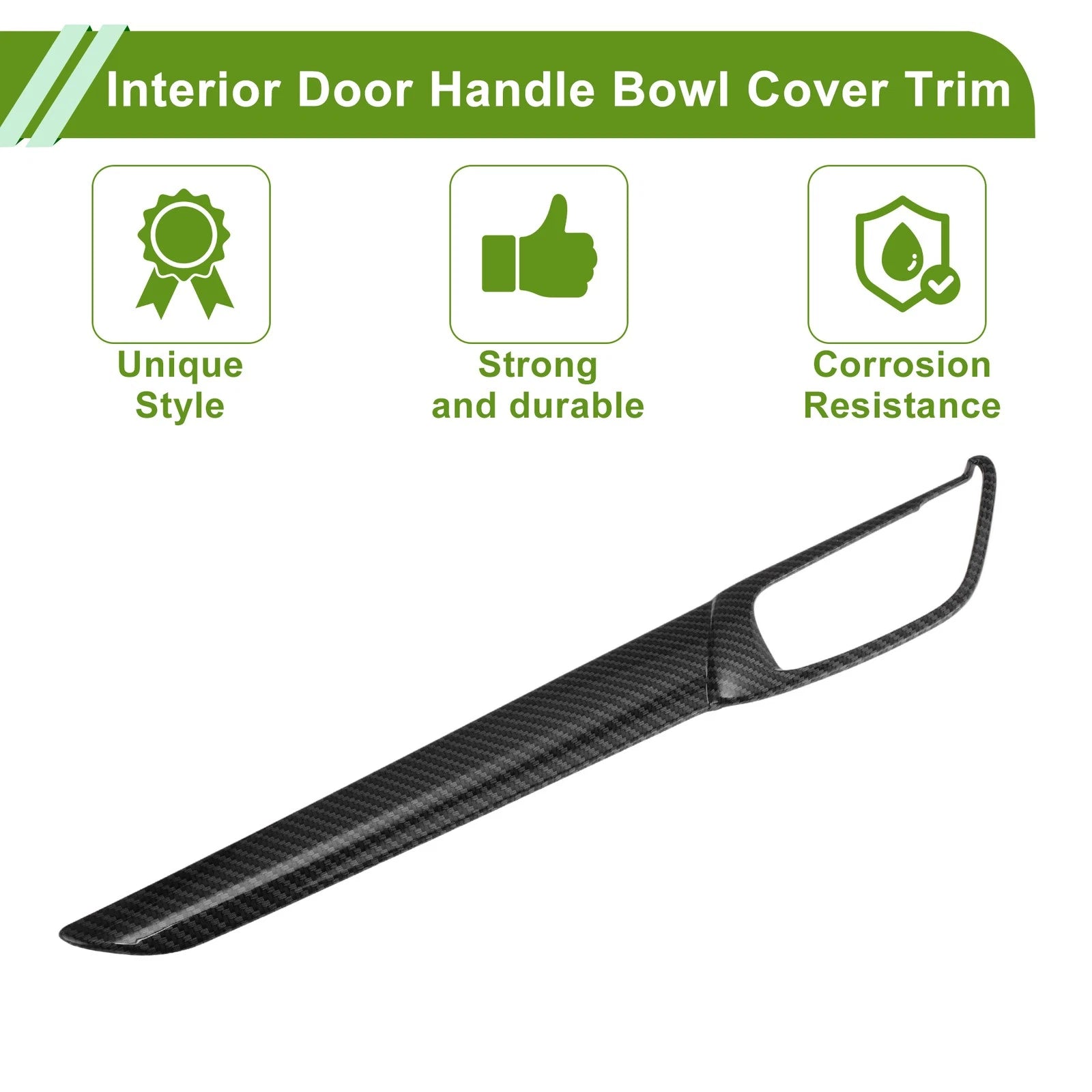 Interior Door Handle Bowl Cover Trim for Mazda CX-5 (2017–2023) Carbon Fiber Black ABS