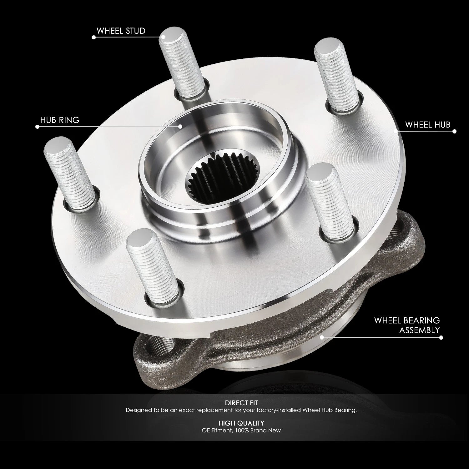 Front Wheel Bearing & Hub Assembly for Lexus HS250h, Toyota iM, TC, xB, Corolla, Prius V (2006–2018)