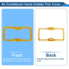 Set of 4 Air Condition Outlet Vent Trim Cover Frame for Ford Bronco (2021–2024) Yellow