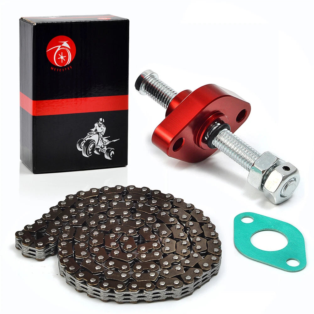 Cam Timing Chain & CNC Manual Tensioner for Suzuki Quadsport LTZ400 (2003–2014)