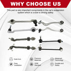 Set of 8 Control Arms for BMW E39 528i 530i 525i (1997–2003)
