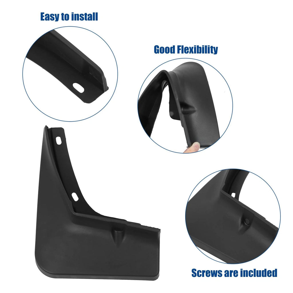 Mud Flaps Kit for Hyundai Elantra (2021–2022) Black
