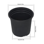 Set of 100 Plastic Flower Nursery Pots with Drainage Holes