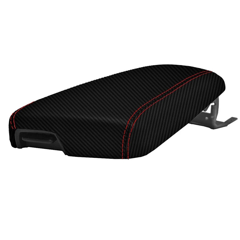 Center Console Armrest Cover for Kia Optima (2011–2015) Red Stitch