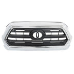 Front Upper Grille for Toyota Tacoma (2016–2021) Silver Plastic