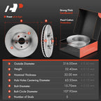Front Disc Brake Rotors & Ceramic Pads for Ford Police Responder (2013–2020)