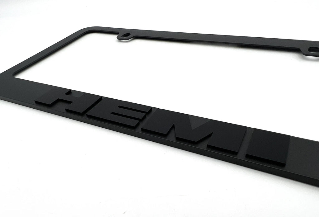 License Plate Frame Premium Matte Black for Dodge Charger Challenger (2006–2023)