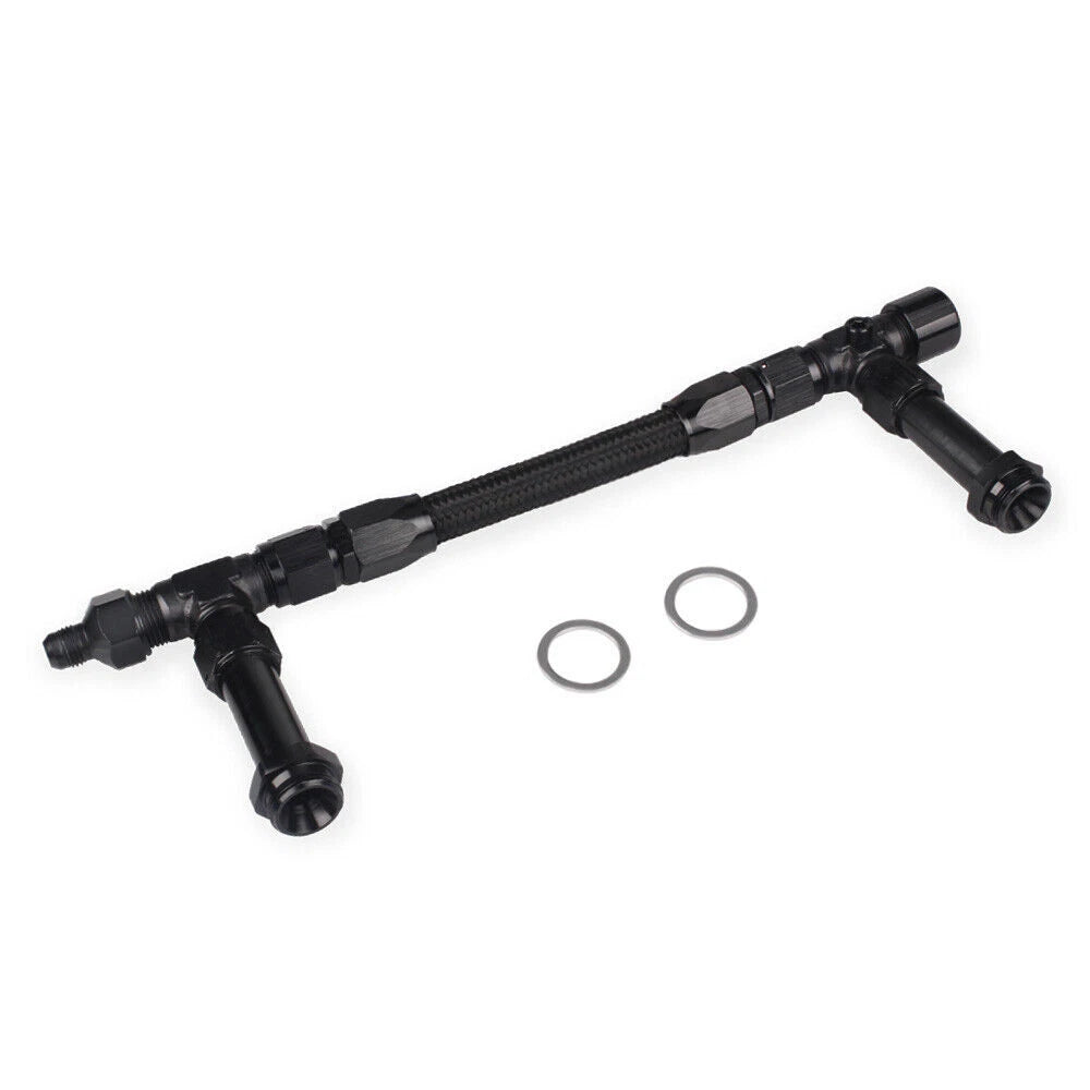 Braided AN8 Dual Feed Fuel Line for Holley 4150 Carburetor