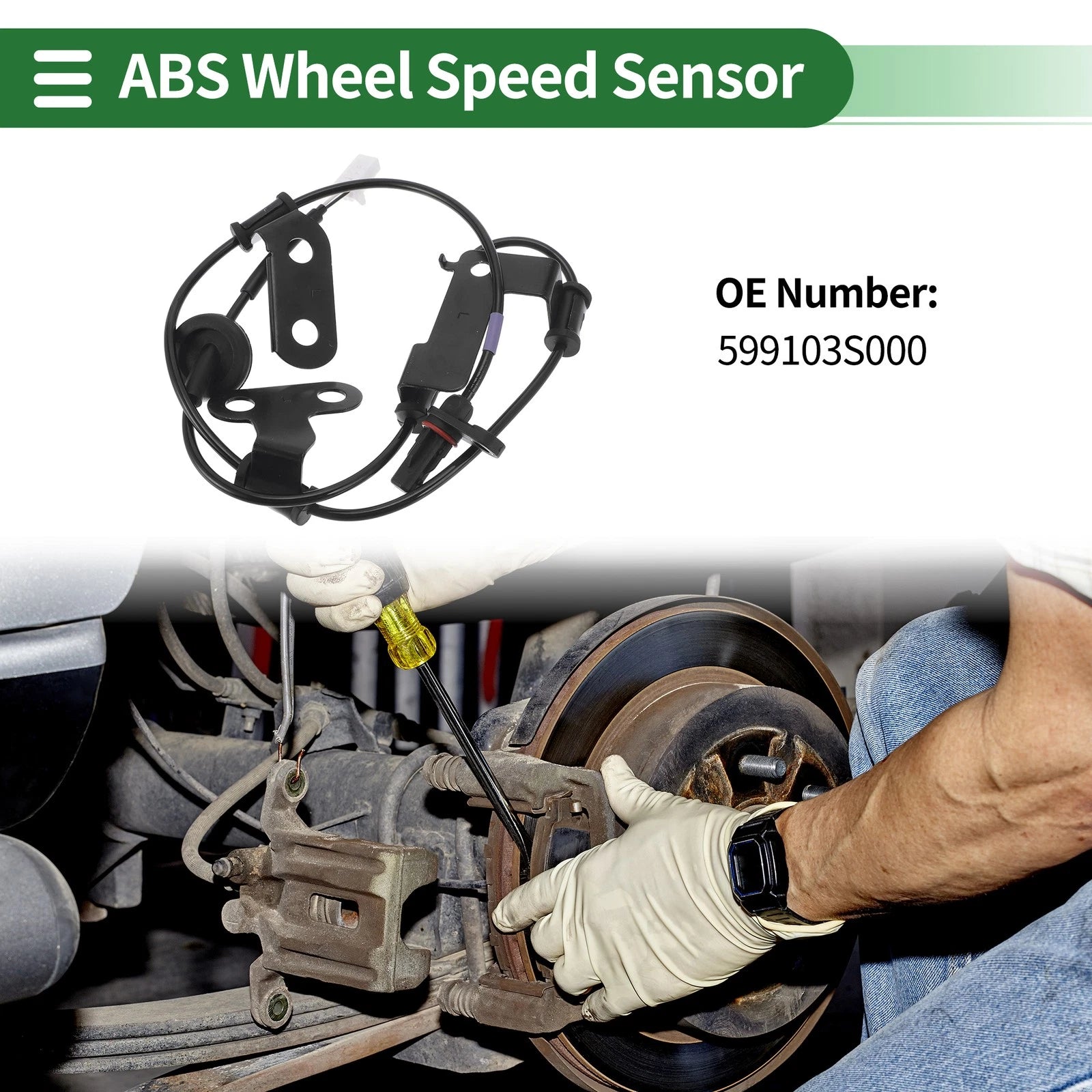 ABS Wheel Speed Sensor No. 599103S000 for Hyundai Sonata 