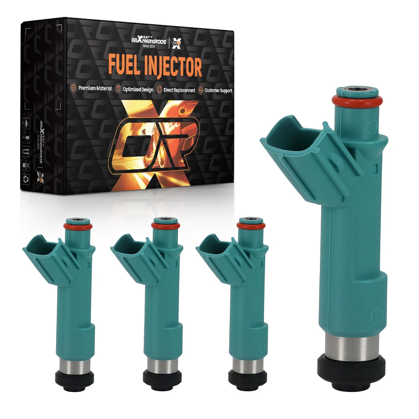 Set of 4 Gas Fuel Injectors for Toyota Matrix Corolla 2.4L (2009–2013) 23250-0H030