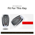 Matte Black Carbon Fiber Pattern Keyless Entry Key Holder for Chevy (2008-2024)