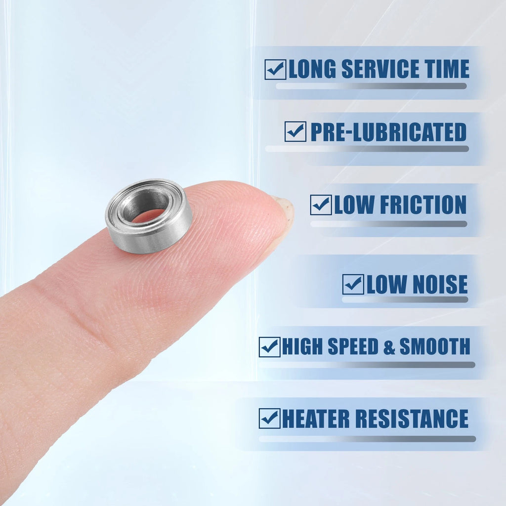 10 Pcs MR95ZZ Deep Groove Ball Bearings for Auto Car (5x9x3mm)