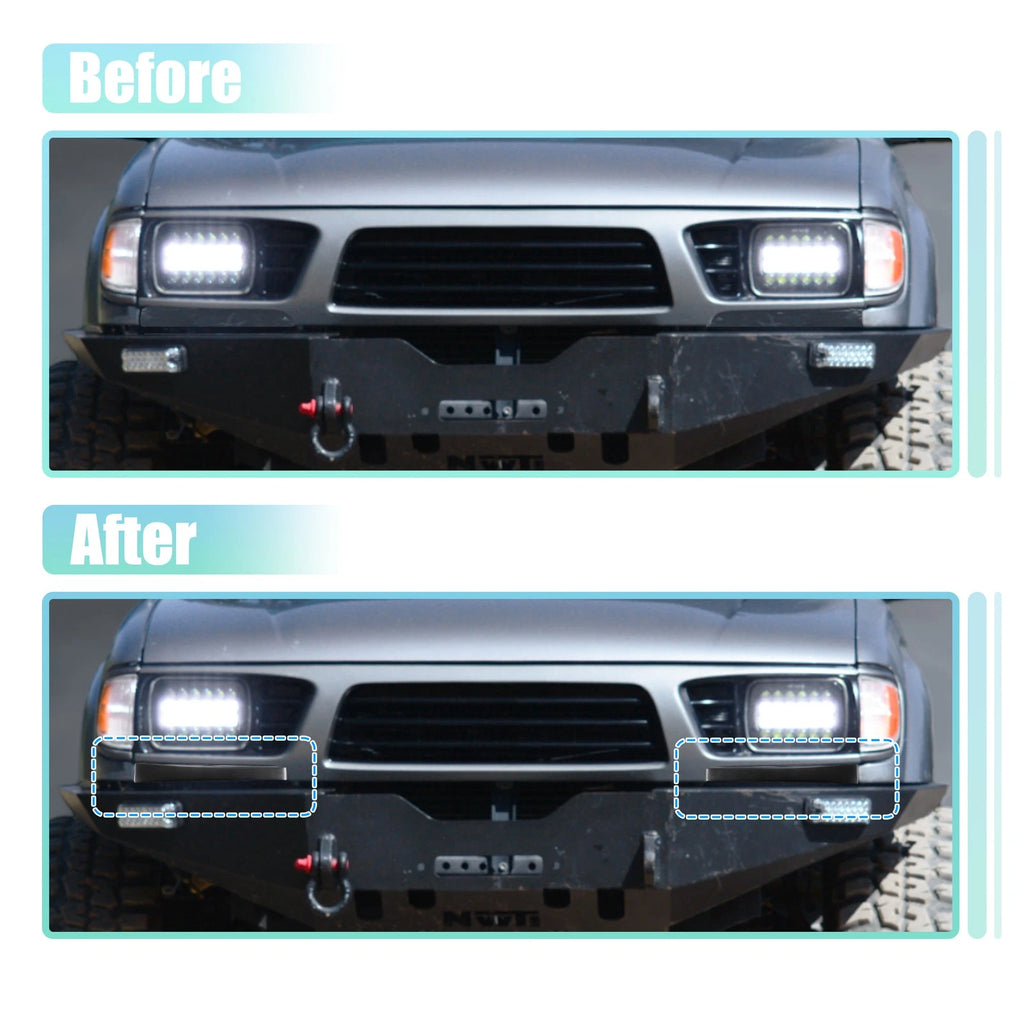1 Pair Front Headlight Bumper Grille Filler for Toyota  5251335010 5251235010