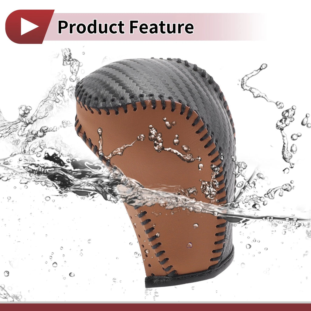 Gear Shift Knob Cover for Mazda CX-5 (2012–2023) Brown Faux Leather