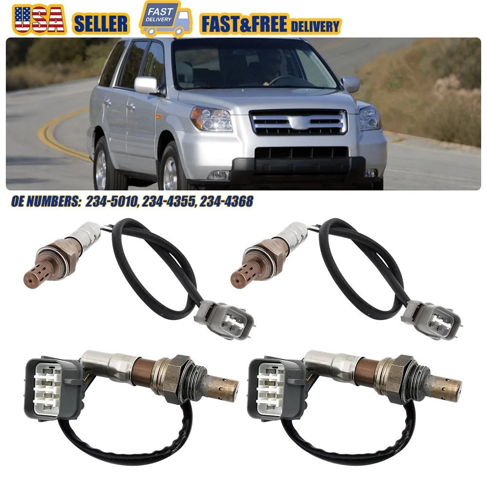 Set of 4 Oxygen Sensors O2 for Honda Accord Odyssey Pilot Ridgeline Acura MDX RL TL (3.5L)