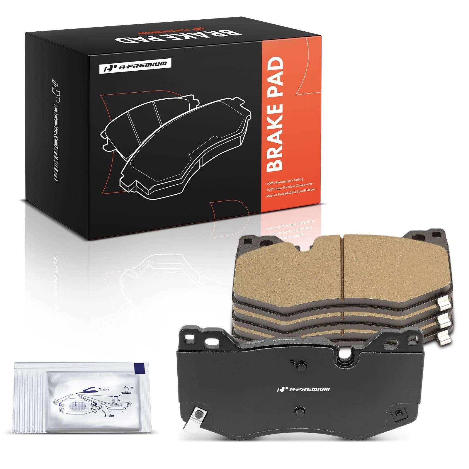 Set of 4 Front Ceramic Brake Pads for Chevy Camaro Corvette (2021–2023)