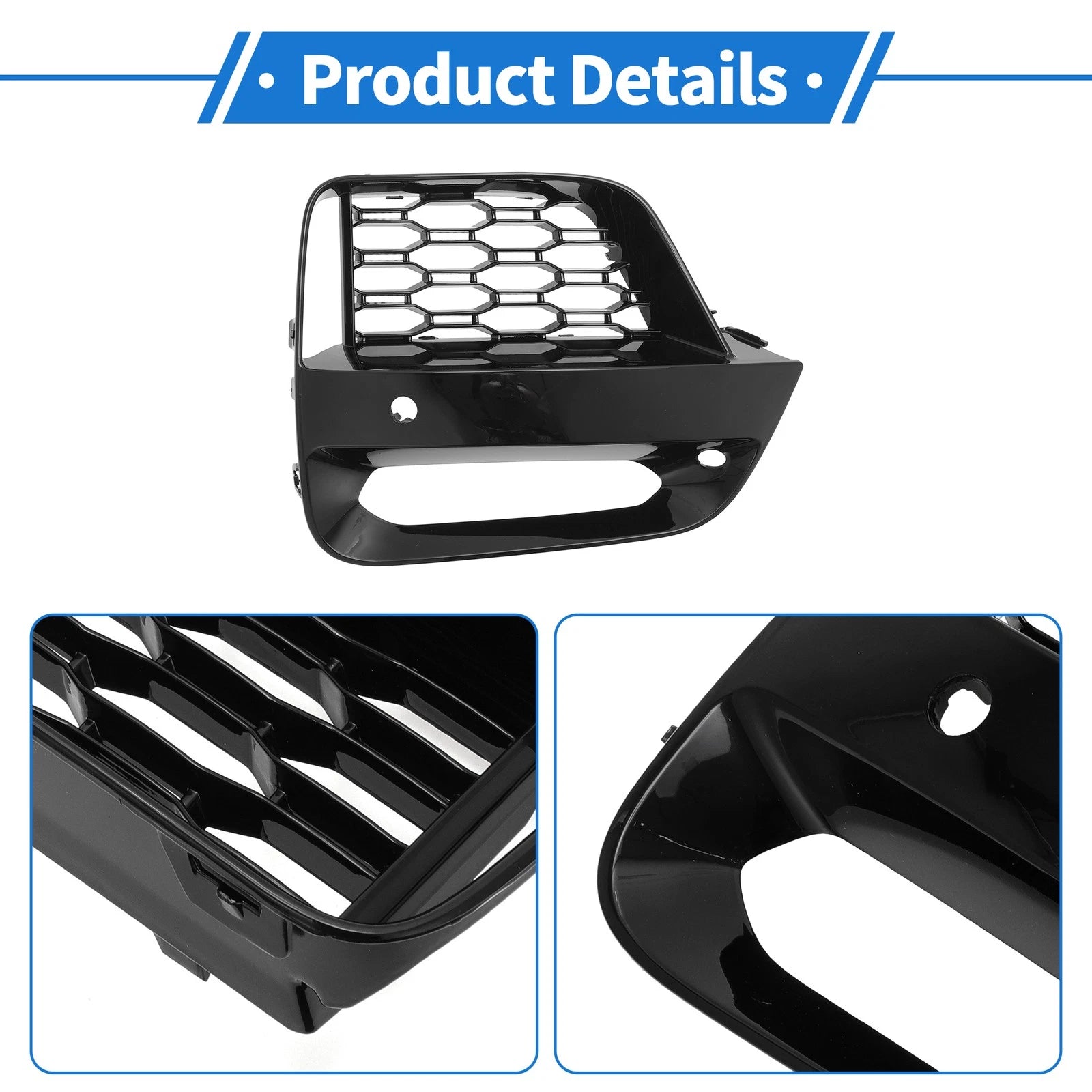1 Pcs Fog Light Grill for BMW X3 X4 G01 G02 (2018–2021) No. 51118098829