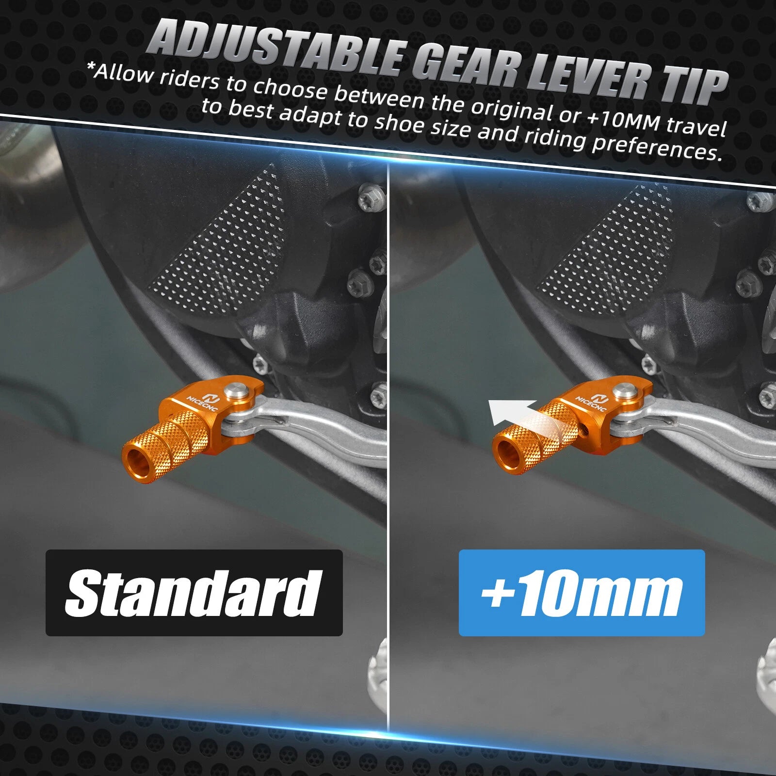 NICECNC Gear Shift Lever Pedal Adjustable Tip for KTM 690 Enduro SMC R (2009–2024)