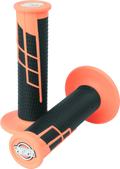 ProTaper Clamp-On 1/2 Waffle Grip for Motorcycle (Neon Orange/Black)