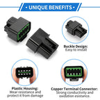 10 Pin Car Wiring Harness Connector Plug for Hyundai & Kia - 2 x Sets
