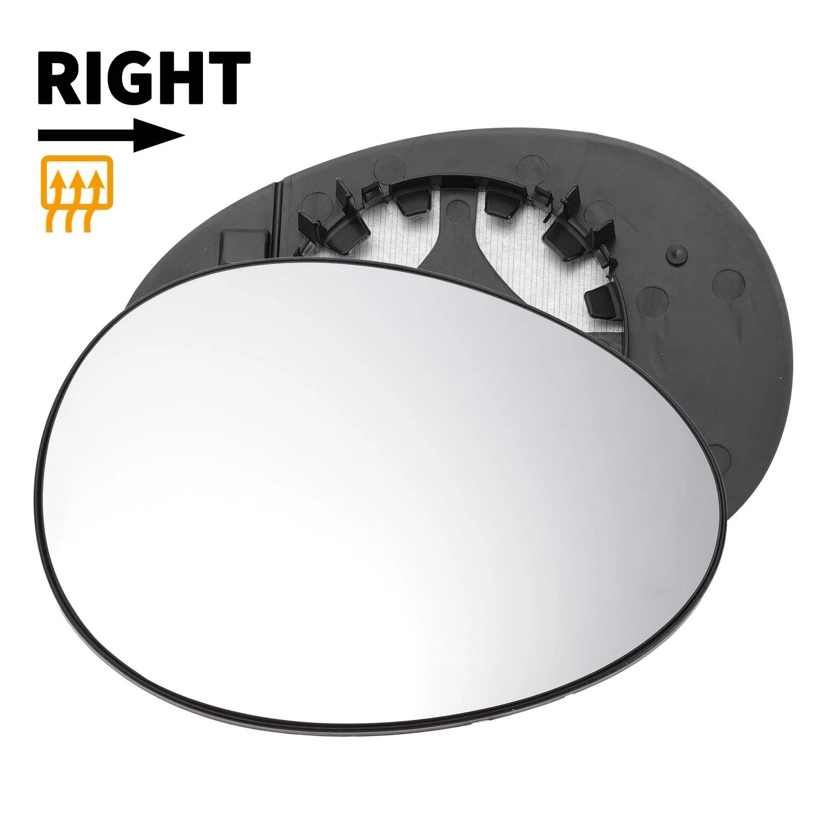 Right Side Heated White Mirror Glass for BMW Mini R55 R56 R57 (2006–2015)