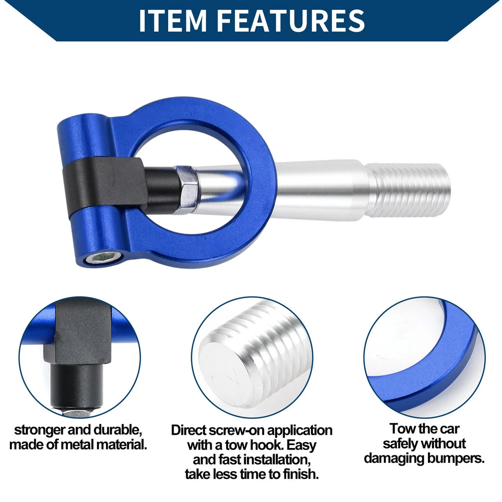 Tow Hook Ring for Mitsubishi Lancer Evolution (1 pcs, 23.5cm, Blue)