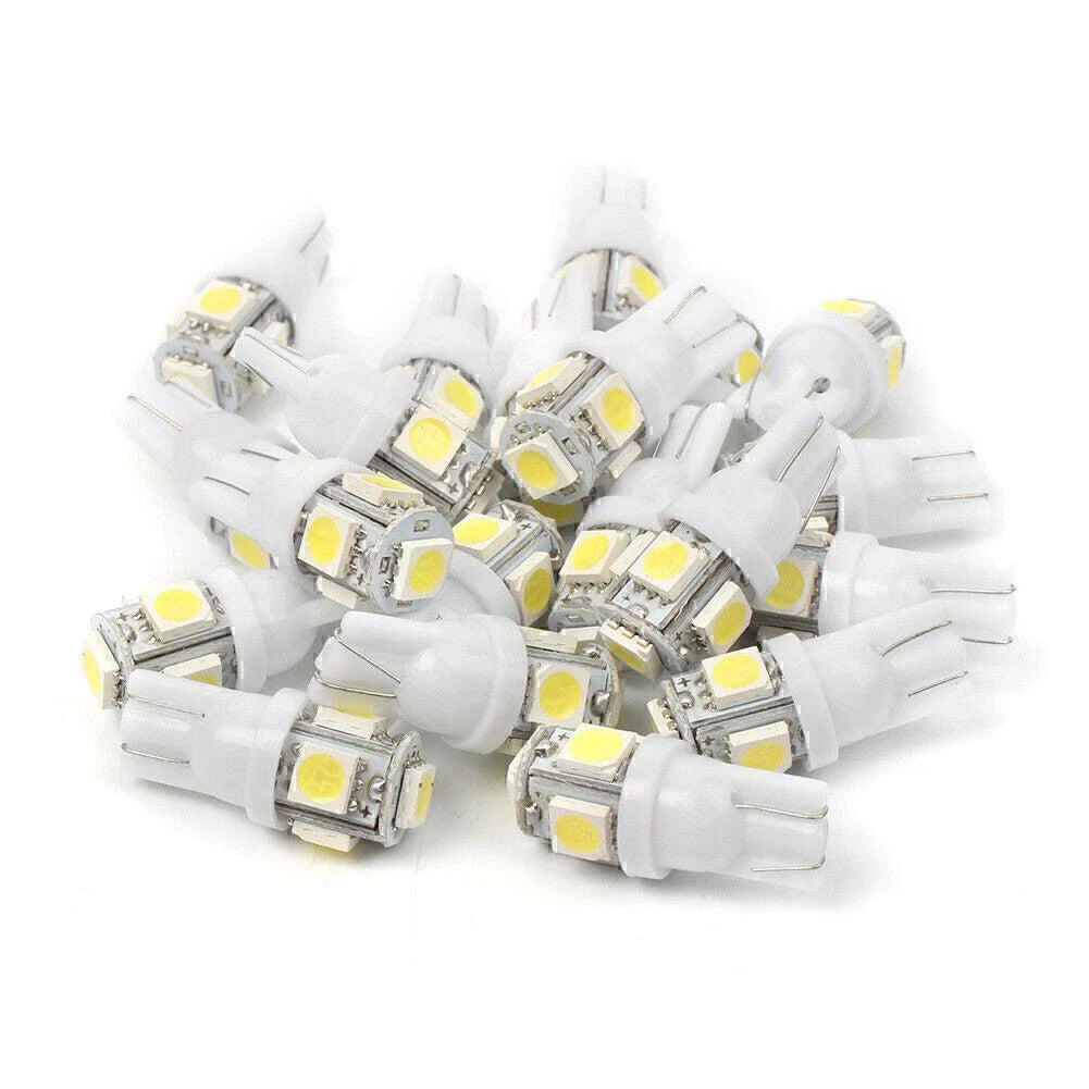 20 x T10 Wedge 5-SMD 5050 LED Interior Light Bulbs for Car