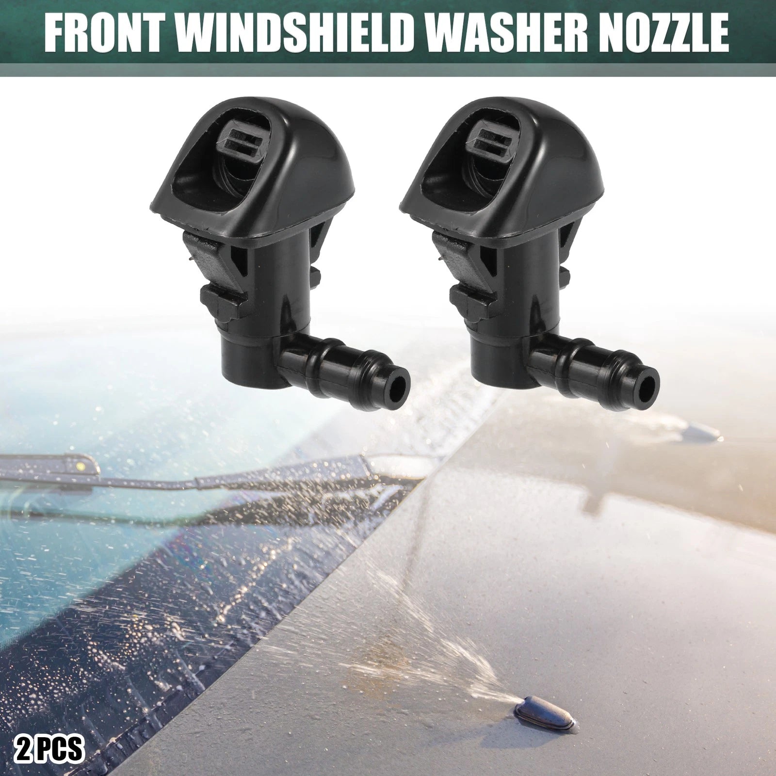 2X Windshield Wiper Washer Nozzle Spray Jet for Honda Odyssey (2011–2013)