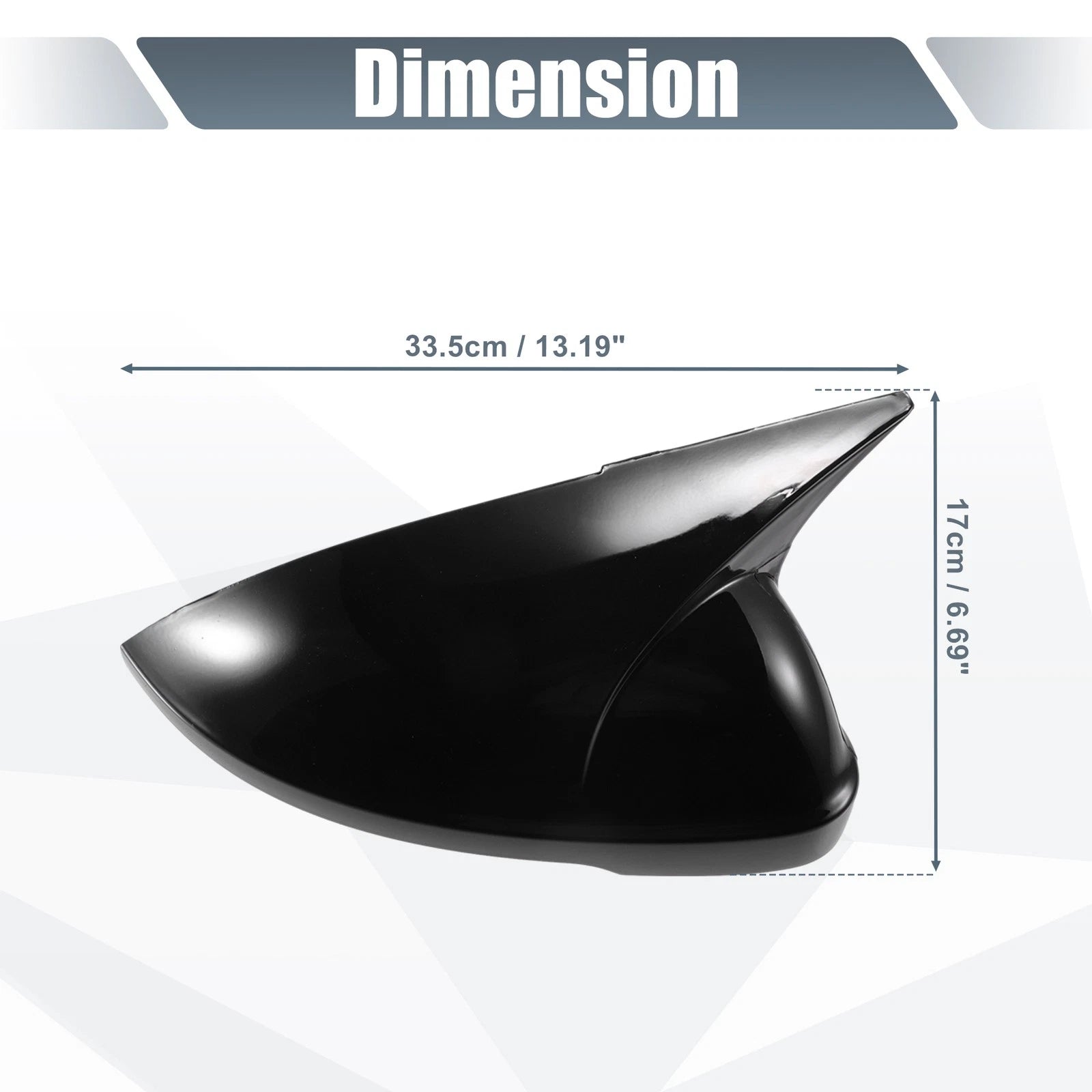 1 Pair Rearview Mirror Cover Overlay Gloss Black for Volkswagen Passat (2019–2023)