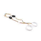 2X White Amber 95MM Switchback LED Angel Eyes Halo Rings for Car Headlight Retrofit