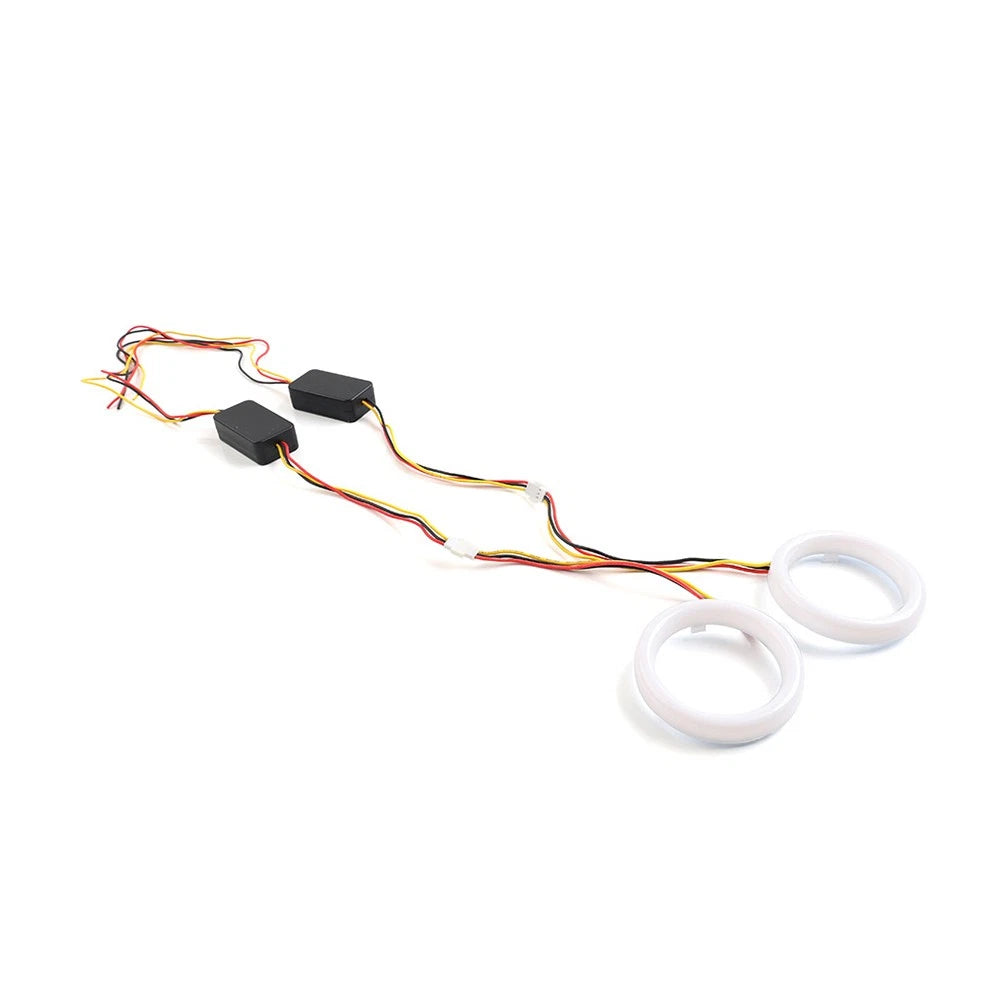 2X White Amber 95MM Switchback LED Angel Eyes Halo Rings for Car Headlight Retrofit
