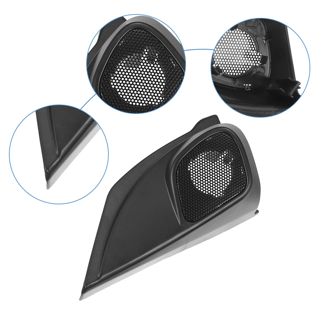 Pair Door Tweeter Speaker Panel Cover Trim for Honda CR-V (2012–2015) Black