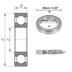 Deep Groove Ball Bearing 6912ZZ for Scooter Skateboard (60x85x13mm)