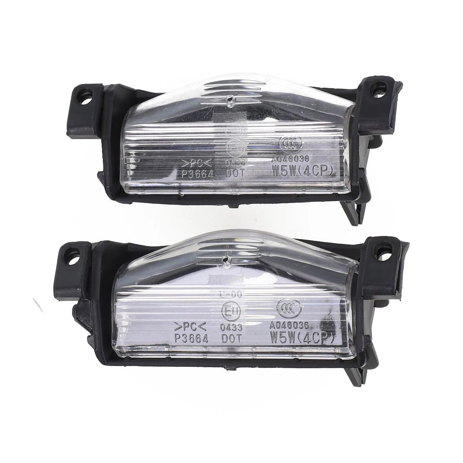 Set of 2 License Plate Light Rear Bumper Lamp Housing Cover for Mazda 3