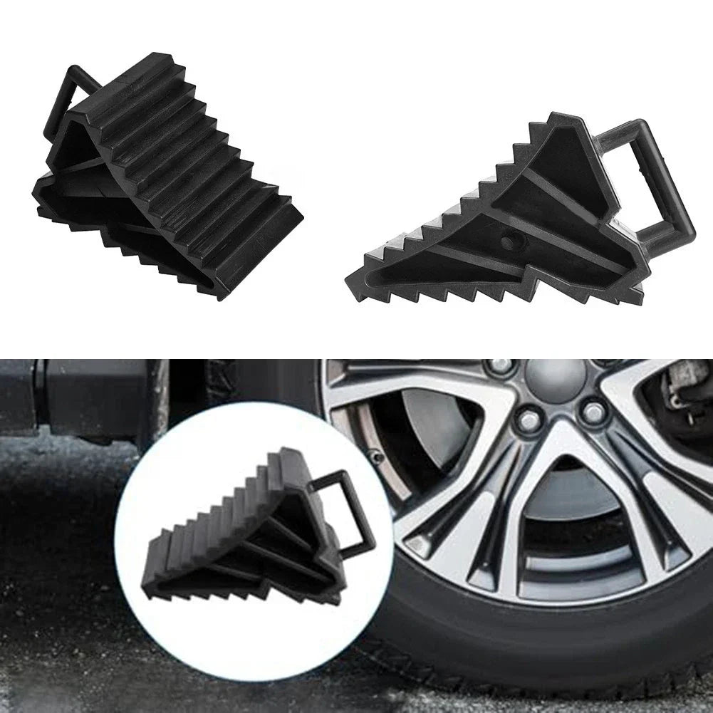 2 x Heavy Duty Non Slip Wheel Chocks for Trailers and Caravans for Vehicles