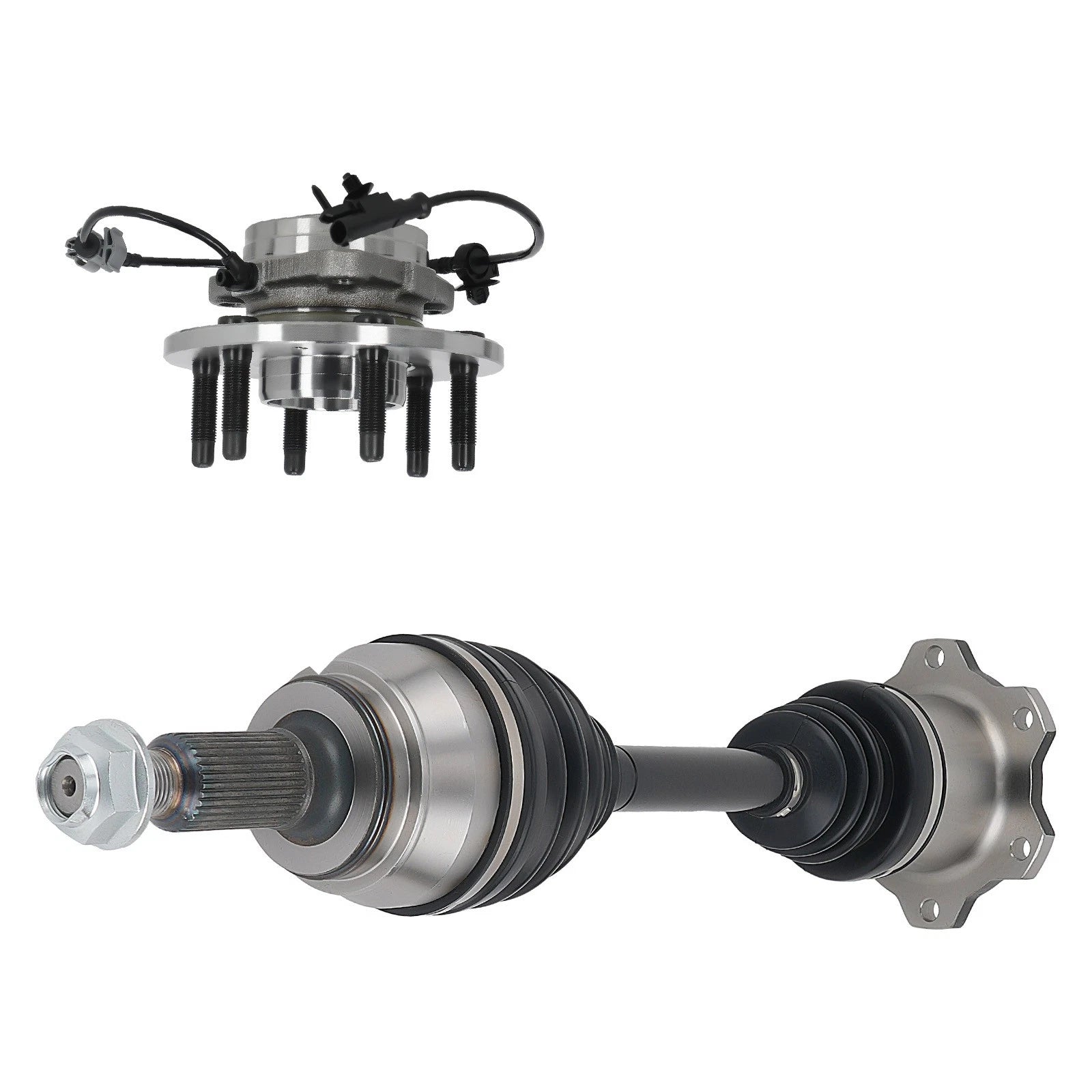 Front CV Axle & Wheel Hub Bearing for Silverado Sierra Escalade (2007–2014)