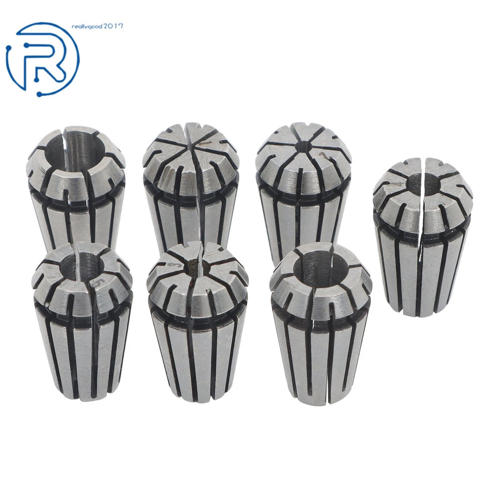 7-Pack ER11 Spring Collet Set for CNC Milling Lathe (1mm to 7mm)