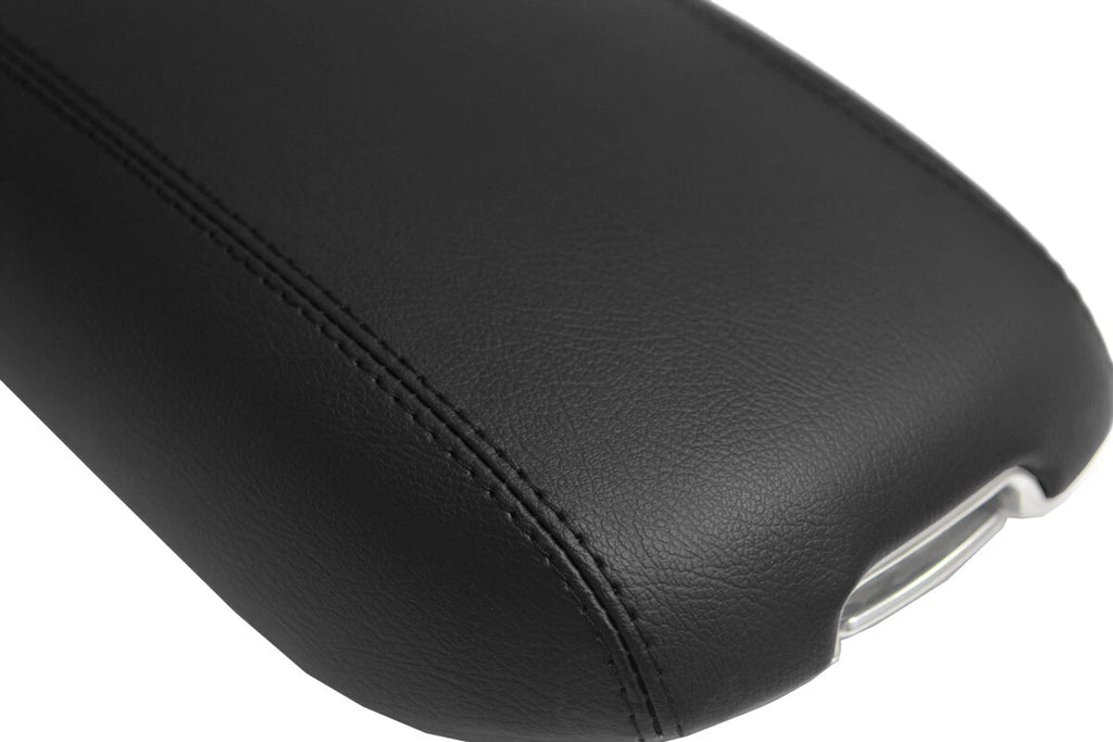Center Console Lid Armrest Cover for Kia Sorento (2014–2020) Black PVC Leather