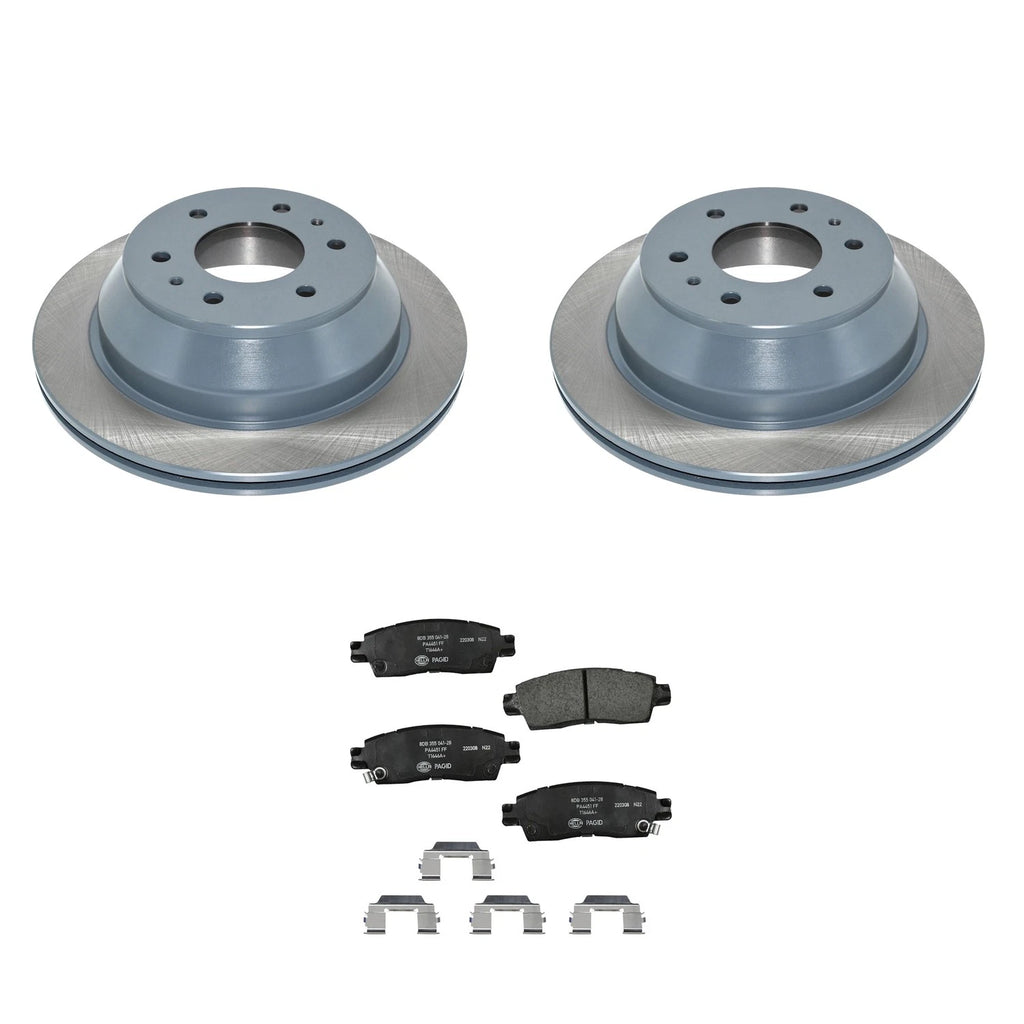 DuraGo Rear Rotors & Hella Ceramic Brake Pads Kit for 9-7x Envoy Trailblazer (2005–2009)