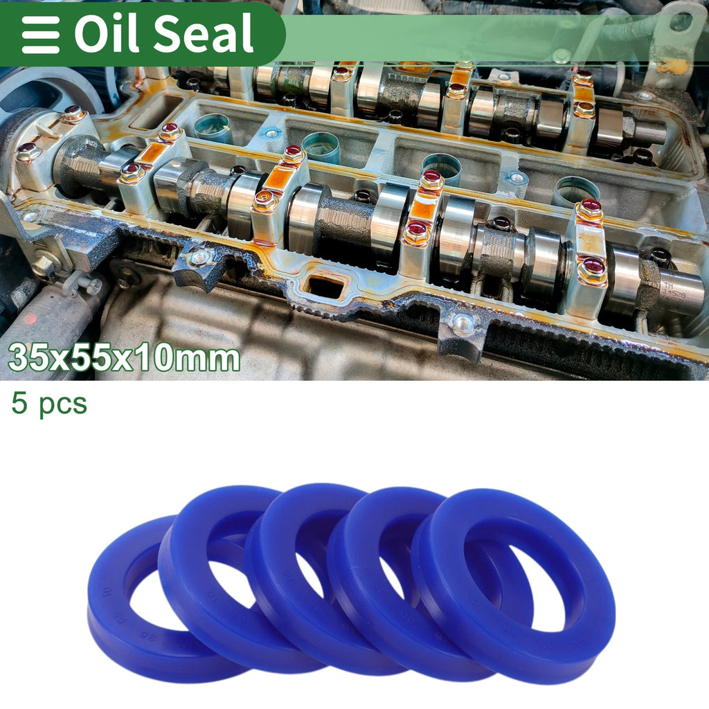 Set of 5 Oil Seal Rotary Shaft Seal 35x55x10mm High Pressure for Various Models