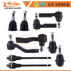 Set of 4 Ball Joints and Tie Rods for Silverado Sierra 2500HD (2001–2006)