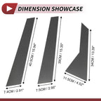 6 Pcs Door Pillar Window Trim for Audi A4 (2017–2022) Carbon Fiber Black