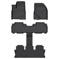 Set of 3 Row Floor Mats for Toyota Highlander (2014–2019) TPE Rubber All Weather