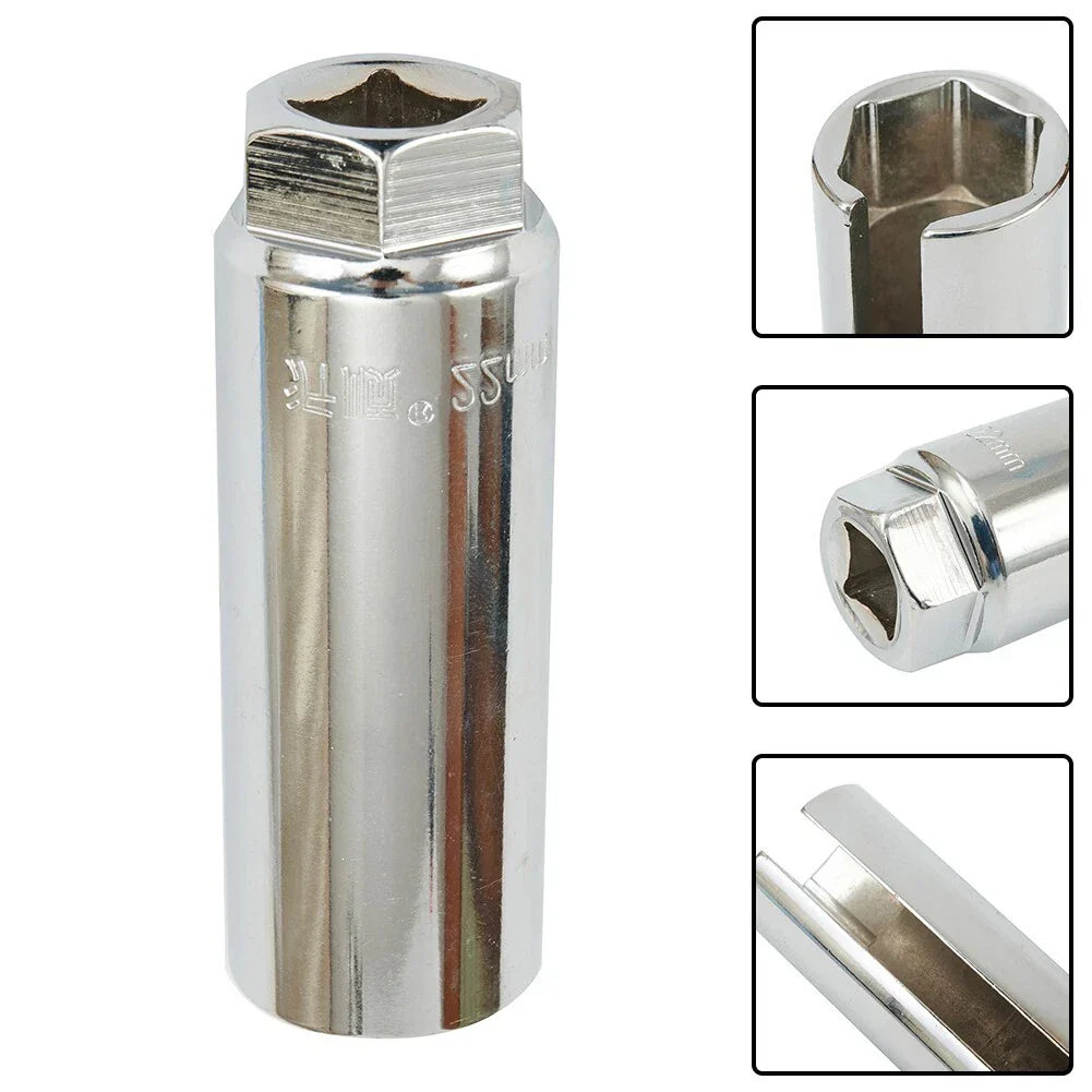 Oxygen Sensor Removal Socket Wrench / 7/8 Inch Steel Silver