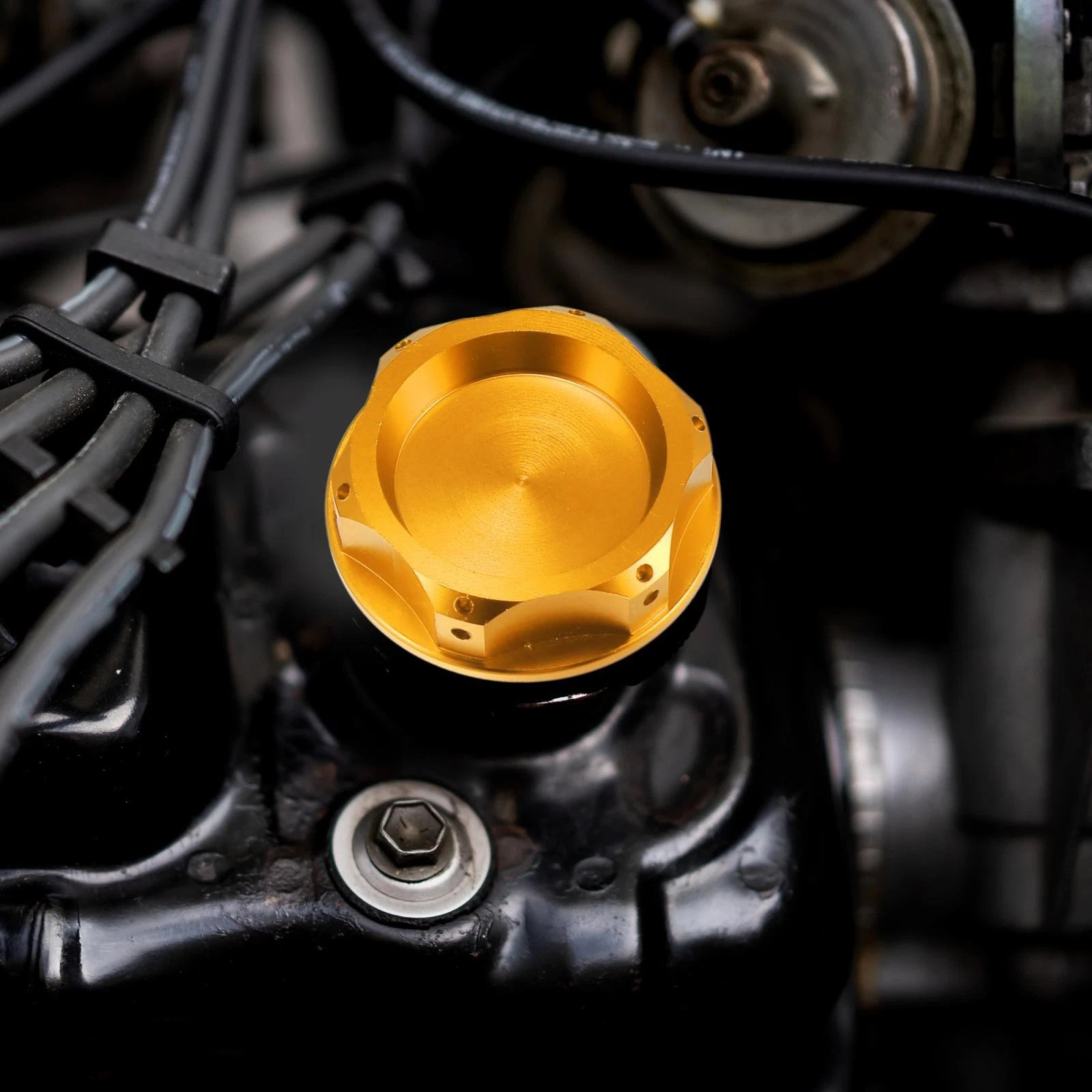 Gold Tone Gas Engine Oil Filler Cap for Subaru Impreza Outback Legacy (1993–2023)
