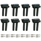 Set of 8 Ignition Coils & 16 Iridium Spark Plugs for Jeep Dodge Ram V8 (2002–2021)