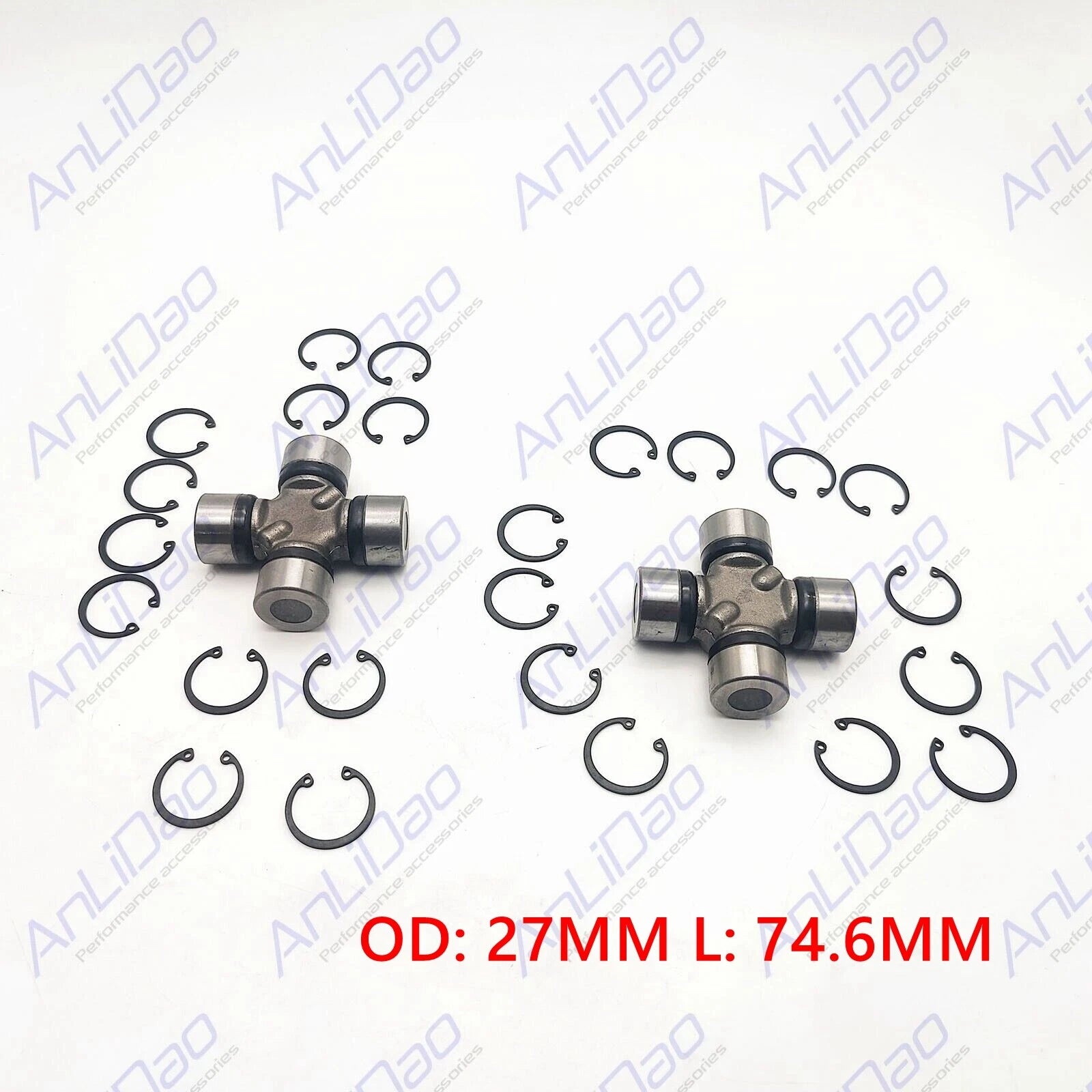 2Pcs U-Joint for Mercruiser Alpha 1 Gen 2 Bravo (865496A01, 865493A01)