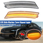Clear Lens Amber LED Side Marker Lights for Cadillac CT5 (2020–2024)