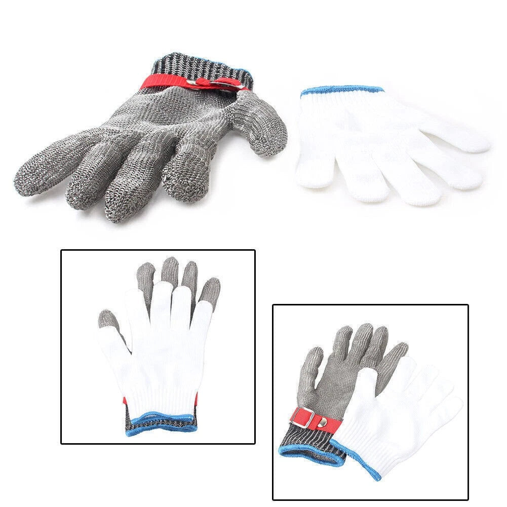 Safety Cut Proof Gloves for Butchers (Stab Resistant, Stainless Steel)